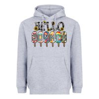 Heather Grey name vibrant summer greeting with popsicles Heavyweight Hoodie - CowhideDigitalArt