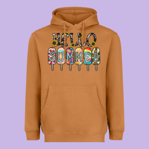 Name Vibrant Summer Greeting With Popsicles Heavyweight Hoodie Designed By Cowhidedigitalart