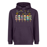 Plum name vibrant summer greeting with popsicles Heavyweight Hoodie - CowhideDigitalArt