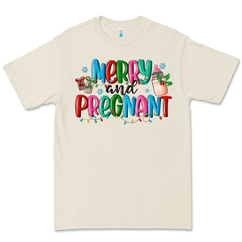 Merry And Pregnant Premium Tee by MaliasSmallBusiness | Teevron