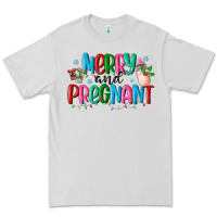 Dove Grey merry and pregnant Premium Tee - MaliasSmallBusiness