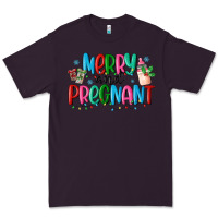 Plum merry and pregnant Premium Tee - MaliasSmallBusiness