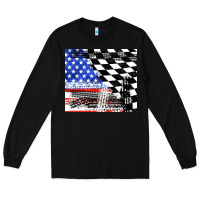 Black racing checkered flag tumbler tbs Long Sleeve Tee - TumblerDesignByShophia