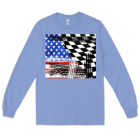 Colony Blue racing checkered flag tumbler tbs Long Sleeve Tee - TumblerDesignByShophia