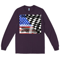 Plum racing checkered flag tumbler tbs Long Sleeve Tee - TumblerDesignByShophia