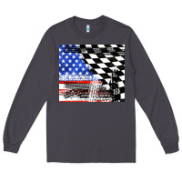 Smoke racing checkered flag tumbler tbs Long Sleeve Tee - TumblerDesignByShophia