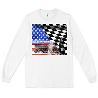 White racing checkered flag tumbler tbs Long Sleeve Tee - TumblerDesignByShophia