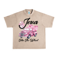 French Oak Leopard Floral Pink Car Jesus Take The Wheel Urban Heavy Tee - Bettercallsaul