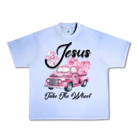 Grape Ice Leopard Floral Pink Car Jesus Take The Wheel Urban Heavy Tee - Bettercallsaul