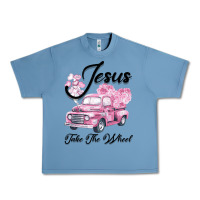 Pebble Blue Leopard Floral Pink Car Jesus Take The Wheel Urban Heavy Tee - Bettercallsaul
