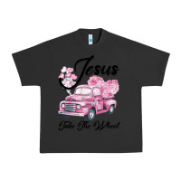 Pigment Black Leopard Floral Pink Car Jesus Take The Wheel Urban Heavy Tee - Bettercallsaul