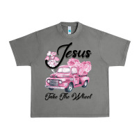 Tornado Leopard Floral Pink Car Jesus Take The Wheel Urban Heavy Tee - Bettercallsaul