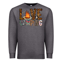 Charcoal Heather Love Camping Premium Sweatshirt - CowhideDigitalArt