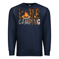 Navy Love Camping Premium Sweatshirt - CowhideDigitalArt