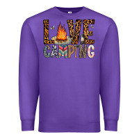 Purple Love Camping Premium Sweatshirt - CowhideDigitalArt