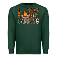 Sports Green Love Camping Premium Sweatshirt - CowhideDigitalArt