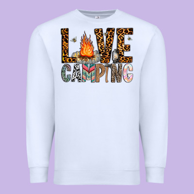 Love Camping Premium Sweatshirt Designed By Cowhidedigitalart