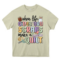 Mossy when life gives you scraps make a quilt Heavy Core Tee - MaliasSmallBusiness