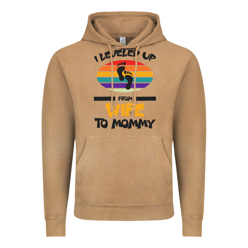 I Leveled Up From Wife To Mommy Vintage Hoodie by Bettercallsaul | Teevron
