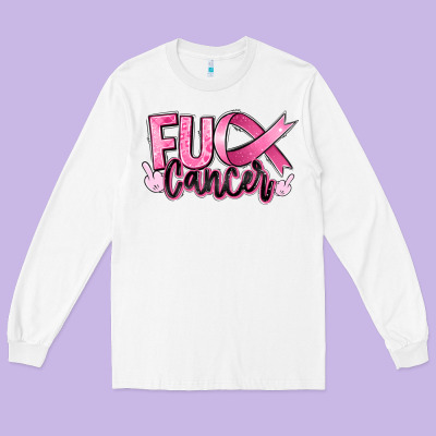 Fuck Breast Cancer Long Sleeve Tee Designed By Ranaportraitstore