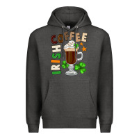 Charcoal Heather Irish coffee St. Patrick's Day Premium Hoodie - FaDigitalArtStudio