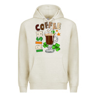 Oatmeal Heather Irish coffee St. Patrick's Day Premium Hoodie - FaDigitalArtStudio