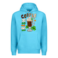 Ocean Blue Irish coffee St. Patrick's Day Premium Hoodie - FaDigitalArtStudio