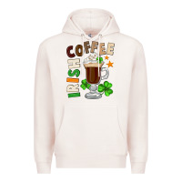 Pale Pink Irish coffee St. Patrick's Day Premium Hoodie - FaDigitalArtStudio