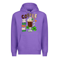 Purple Irish coffee St. Patrick's Day Premium Hoodie - FaDigitalArtStudio
