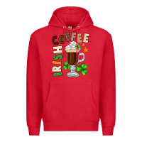 Red Irish coffee St. Patrick's Day Premium Hoodie - FaDigitalArtStudio