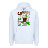 White Irish coffee St. Patrick's Day Premium Hoodie - FaDigitalArtStudio