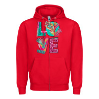 Red love with nail elements bbs Zipper Hoodie - BundleAndBundleShop