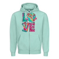 Seafoam love with nail elements bbs Zipper Hoodie - BundleAndBundleShop
