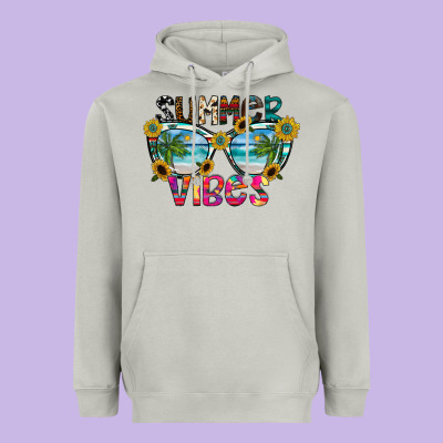Summer Vibes Heavyweight Hoodie Designed By Cowhidedigitalart