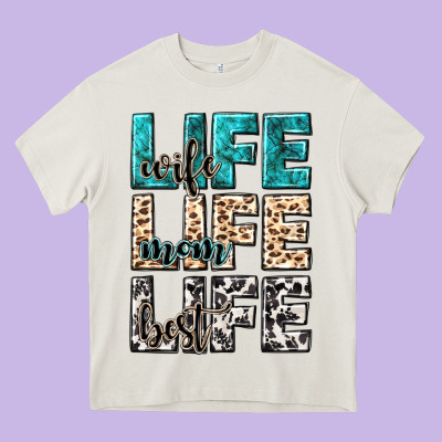 Wife Life Wife Mom Life Best Heavy Core Tee Designed By Nancycooperartshop