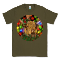 Army Green Brown Cow Christmas Classic Tee - RanaPortraitStore