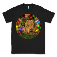 Black Brown Cow Christmas Classic Tee - RanaPortraitStore