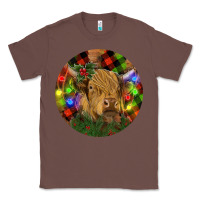 Chestnut Brown Cow Christmas Classic Tee - RanaPortraitStore