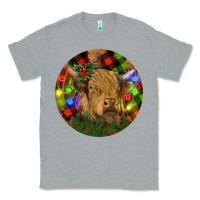 Heather Grey Brown Cow Christmas Classic Tee - RanaPortraitStore