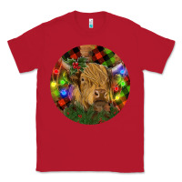 Red Brown Cow Christmas Classic Tee - RanaPortraitStore
