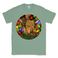 Sage Brown Cow Christmas Classic Tee - RanaPortraitStore