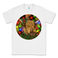 White Brown Cow Christmas Classic Tee - RanaPortraitStore