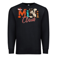 Black Mini Claus Premium Sweatshirt - CowhideDigitalArt