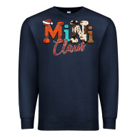 Navy Mini Claus Premium Sweatshirt - CowhideDigitalArt