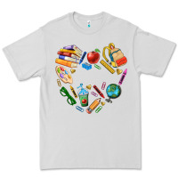 Dove Grey teacher heart custom Premium Tee - NancyCooperArtShop