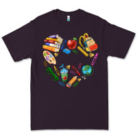 Plum teacher heart custom Premium Tee - NancyCooperArtShop