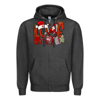 Charcoal Heather christmas love nurse bbs Zipper Hoodie - BundleAndBundleShop