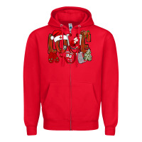 Red christmas love nurse bbs Zipper Hoodie - BundleAndBundleShop