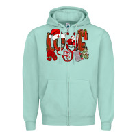 Seafoam christmas love nurse bbs Zipper Hoodie - BundleAndBundleShop