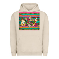 Pigment French Oak mexican tequila skull roses cactus sombrero Urban Hoodie - Artiststas